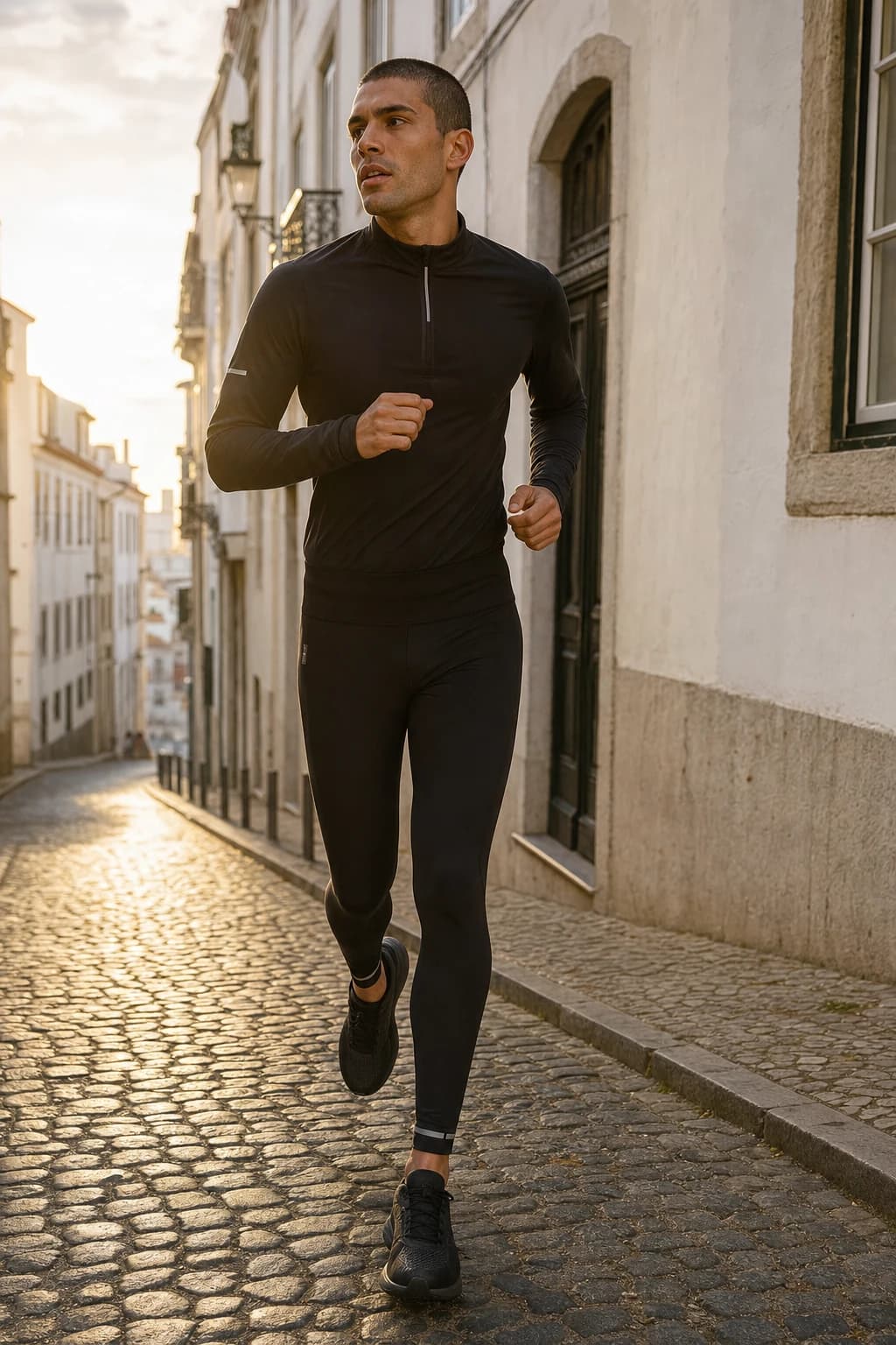 Legging thermique coupe vent Elite Lab Run X2 en situation