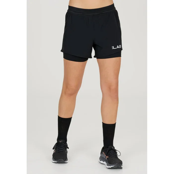 Short 2 en 1 femme Elite Lab Core · Noir