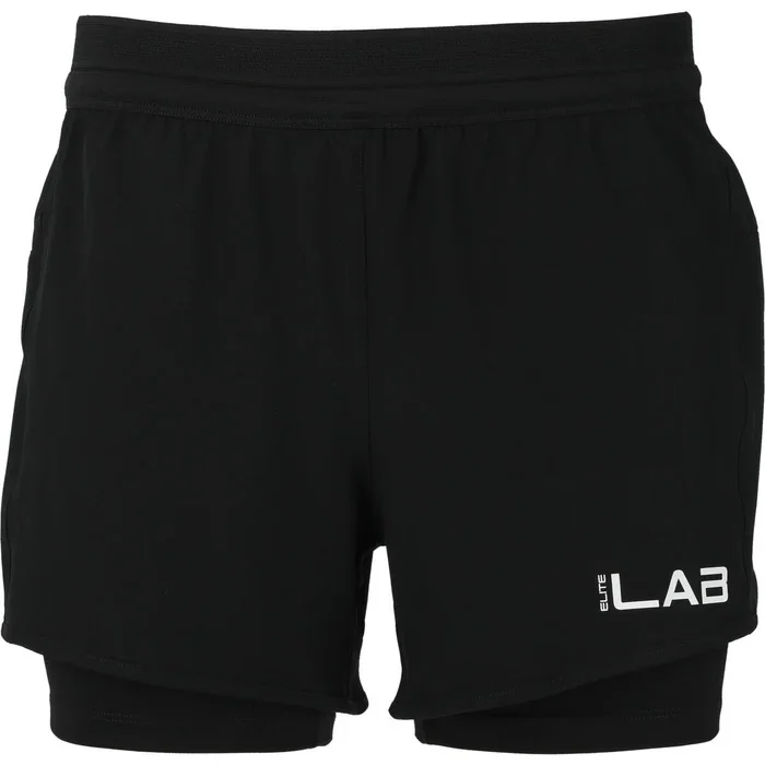 Short 2 en 1 femme Elite Lab Core · Noir