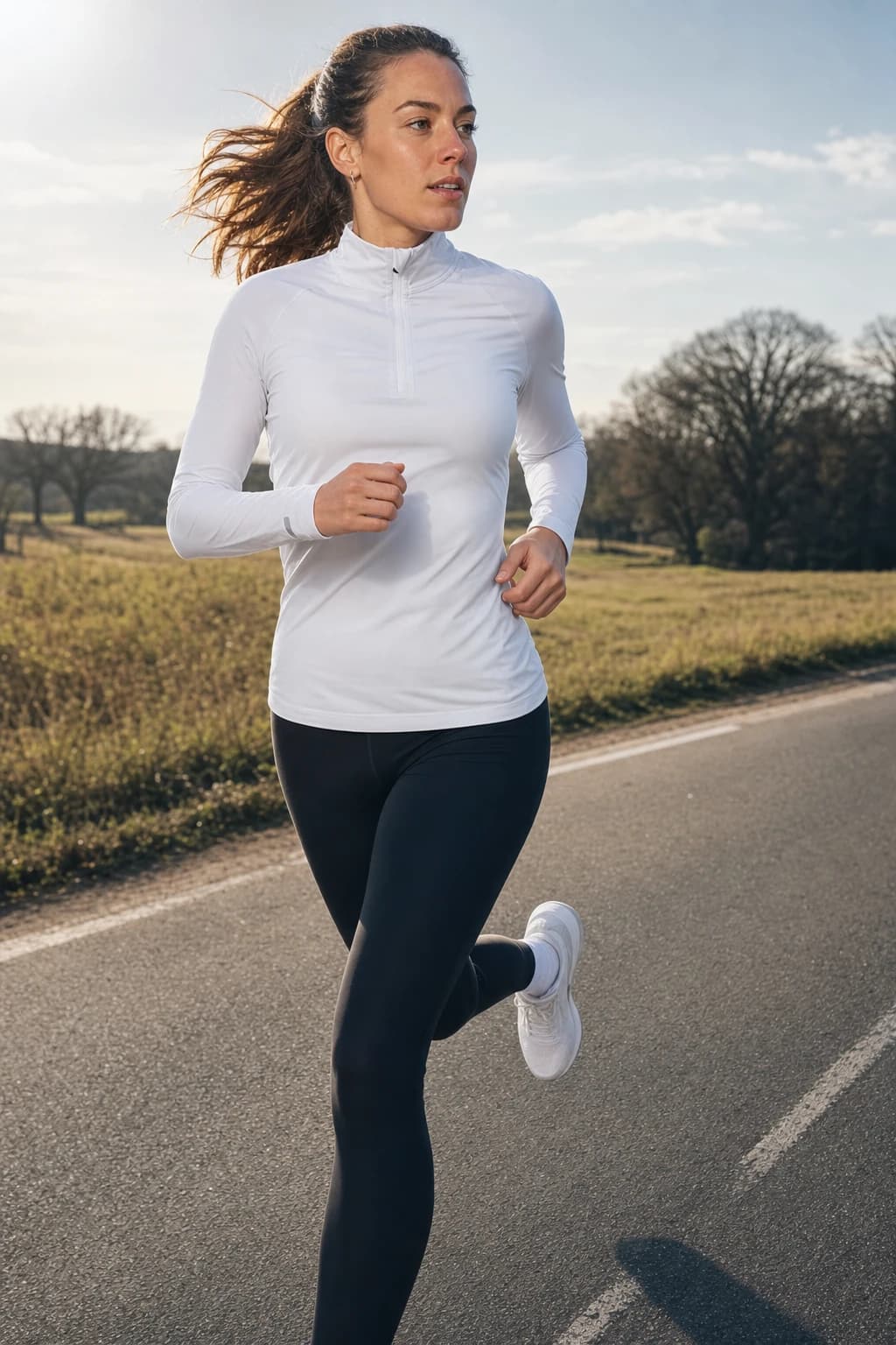 Sous maillot manches longues femme Elite Lab Core en situation