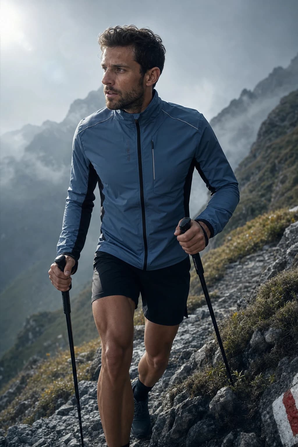 Veste imperméable Elite Lab Shell X1 en situation