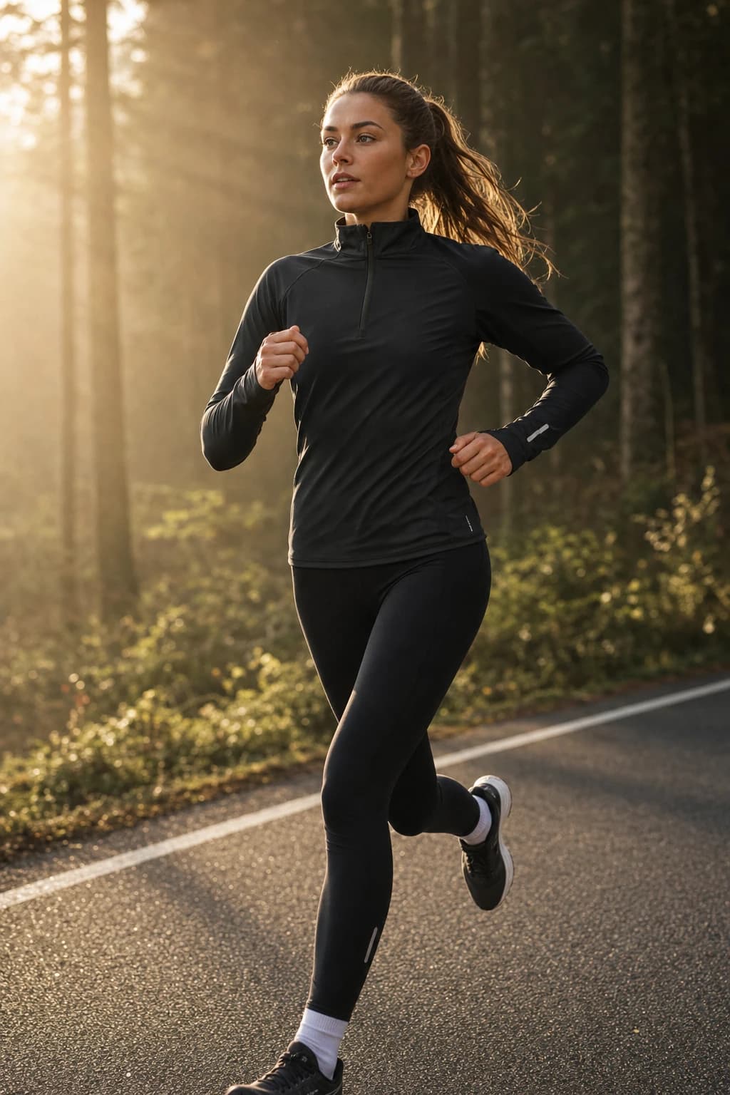Sous maillot manches longues femme Elite Lab Core en situation